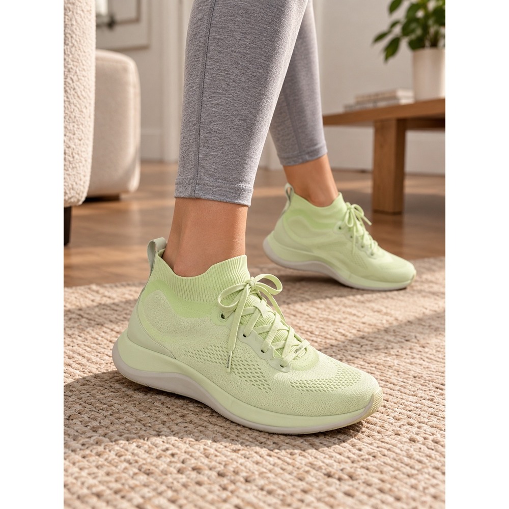 Lululemon Chargefeel Mid Workout Shoes Lime Green Women Training Sneakers